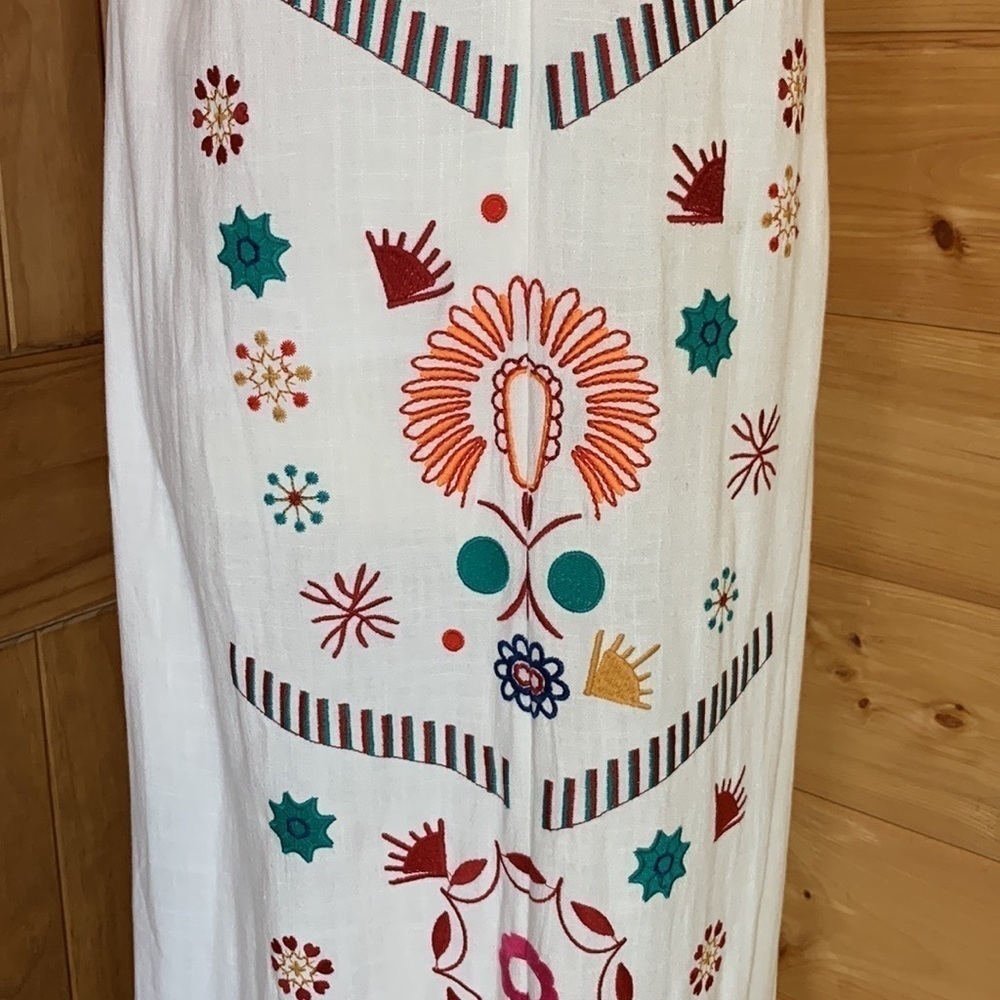 Floryday white sleeveless maxi dress with embroidery Medium - Picture 6 of 9